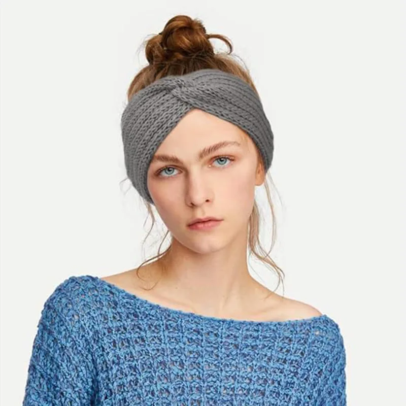 Bekväma stickade pannband i polyester